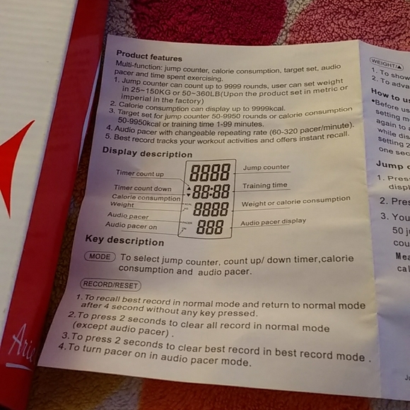 NIB Ariel digital jump rope by GE - Picture 7 of 9